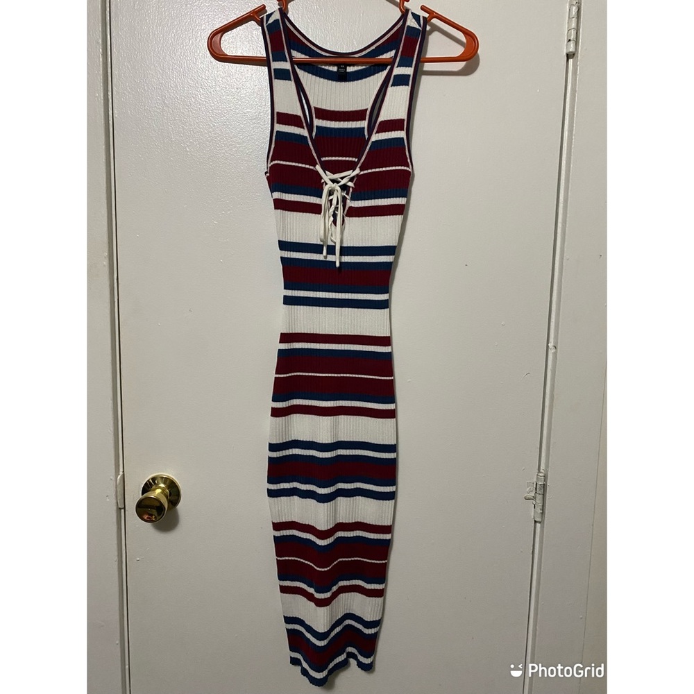 Sexy red, white and blue dress